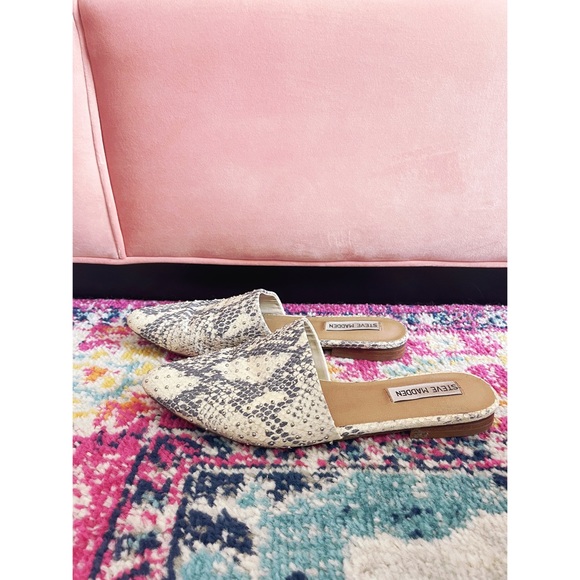 Steve Madden Shoes - Steve Madden - Trace S Snakeskin Mules With Studs